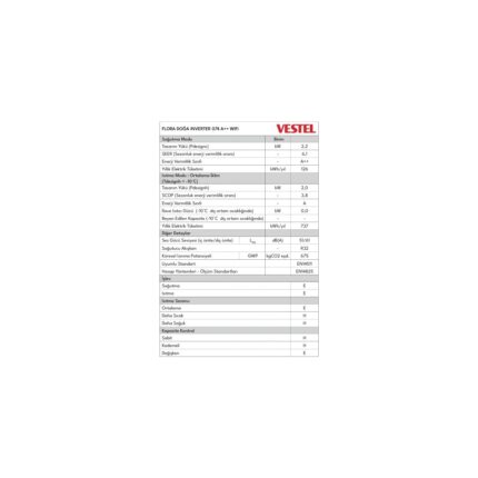 Vestel Flora Doğa Inverter 074 A++ Wıfı Klima - Görsel 5