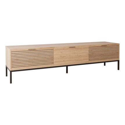 Bimossa E0060 180 cm Alya TV Sehpası 78'' TV Uyumlu Şık Metal Ayaklı Modern Depolama Alanlı TV Ünitesi - Görsel 5
