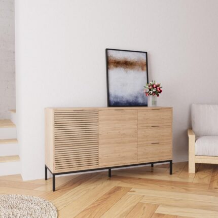 Bimossa H0660 140 cm Alya Konsol Küçük Alanlar İçin Modern Kahve Köşesi ve Depolama Ünitesi - Görsel 3