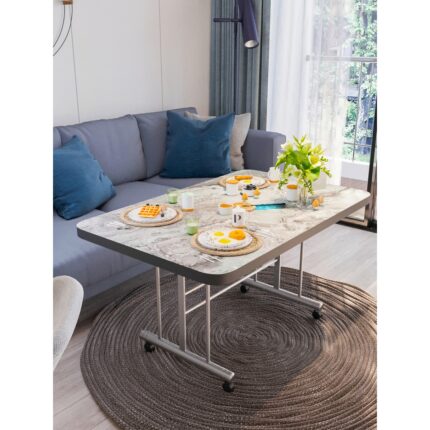 AVENZA LİVİNG Tekerlekli Masa Orta Sehpa En 70 Boy 110 Yükseklik 58 Metal Ayaklı