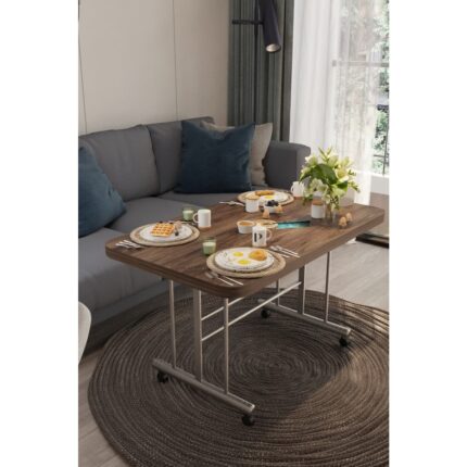 Avenza Livingtekerlekli Masa Orta Sehpa En 70 Boy 110 Yükseklik 58 Metal Ayaklı - Görsel 2