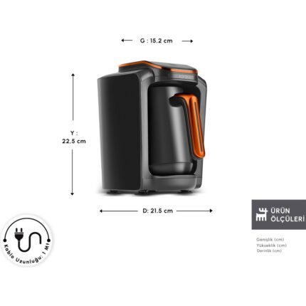 Karaca Hatır Neo Türk Kahve Makinesi Tangerine - Görsel 2