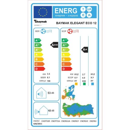 Baymak Elegant Eco 12000 Btu Inverter Duvar Tipi Klima - Görsel 4
