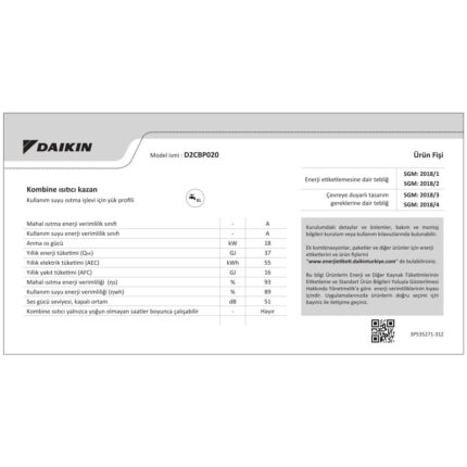 Daikin Icon 20/24 Kw Tam Yoğuşmalı Kombi (D2CBP020) - Görsel 4