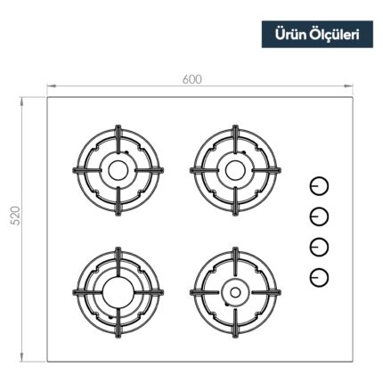 Kumtel 2'li Magic Cam Ankastre Set (Fırın-Ocak) - Görsel 4