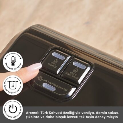 Karaca Hatır Hüp Düet Aroma Türk Kahve Makinesi Space Gray 10 Fincan Kapasiteli - Görsel 5