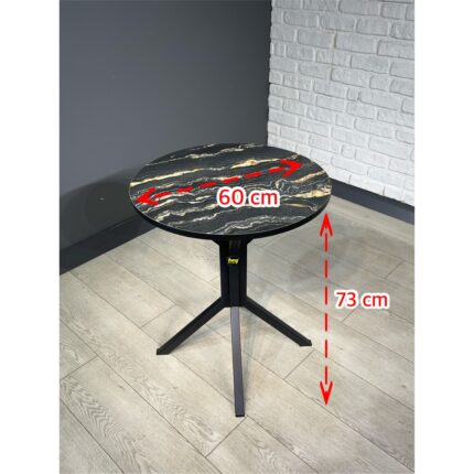 Hey Modüler Mobilya Ikra Yuvarlak Balkon Masası Mutfak Yemek Masası 60 cm - Görsel 4