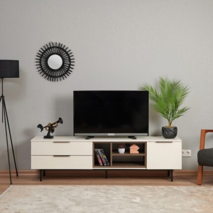 Just Home Royal Tv Ünitesi - Krem / Barok Ceviz