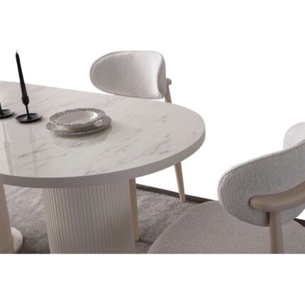 AlfaCountry Mobilya Cipollino Modern Yemek Masası  Takımı 4 Sandalye - Görsel 3