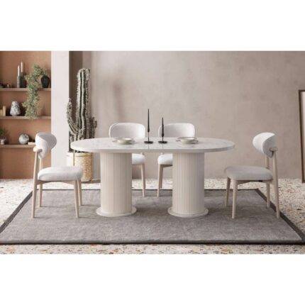 AlfaCountry Mobilya Cipollino Modern Yemek Masası  Takımı 4 Sandalye - Görsel 4