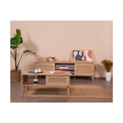 Vow Home Living Calvin Hazeran Tv Ünitesi + Orta Sehpa 2'li Set