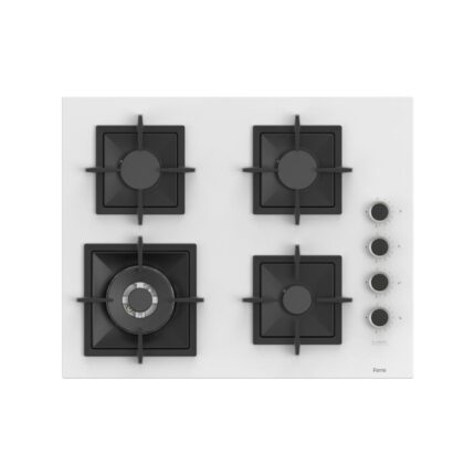 Ferre Flowart Serisi Beyaz Set (SC406-WFA + QBL63CB +D078) - Döküm Izgara / 65 cm Ocak - Görsel 2