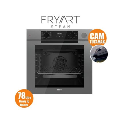 Ferre Steamart-Fryart-Sılentart Serisi Gri Set (SC408-WFA + QEP64CPR +D065-SA) - Döküm Izgara / 65 cm Ocak - Görsel 5