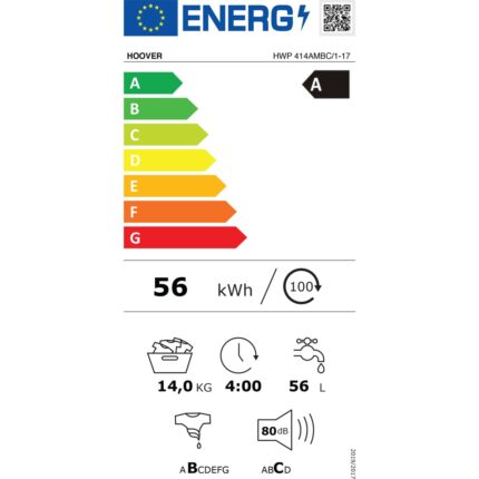 Hoover HWP 414AMBC/1-17 14 kg Wi-Fi  Bağlantılı 1400 Devir Çamaşır Makinesi - Görsel 5