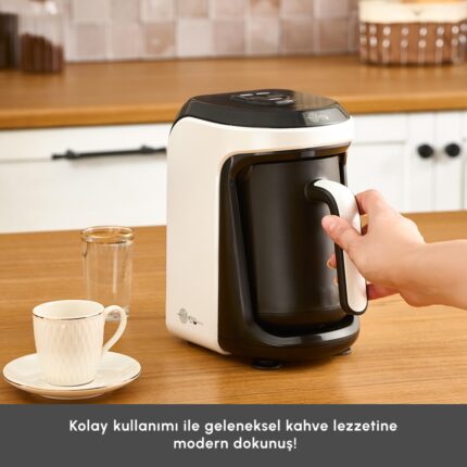 Karaca Hatır Hüp 2 In 1 Türk Kahve Makinesi / Filtre Kahve Makinesi Soft Cream - Görsel 5