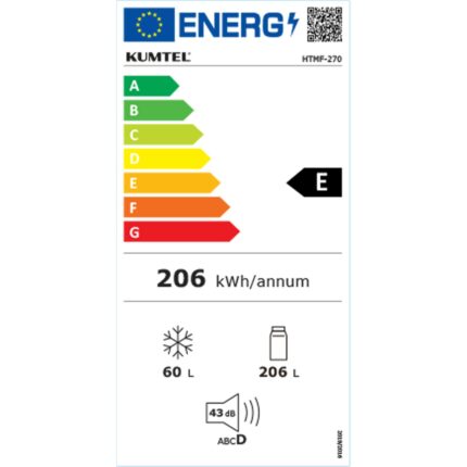 Kumtel Çift Kapılı No Frost Buzdolabı 266L HTMF-270 - Görsel 5