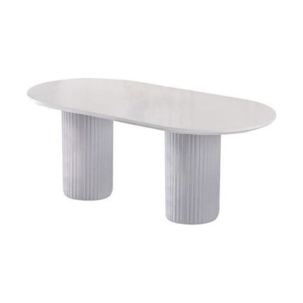 Gazzini Furniture Echo Iskandinav Oval Ahşap Bohem Masa 90X160 - Görsel 2