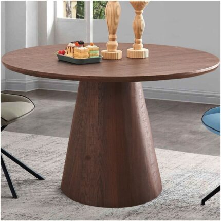 Gazzini Furniture Hemera Ceviz Ahşap Yemek Masası 120X120 - Görsel 3