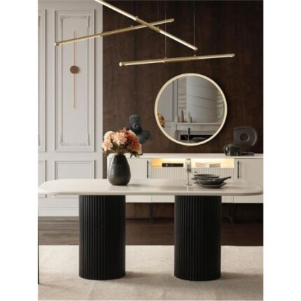 Gazzini Furniture Nomad Iskandinav Oval Natural Ahşap Bohem Masa 80X160