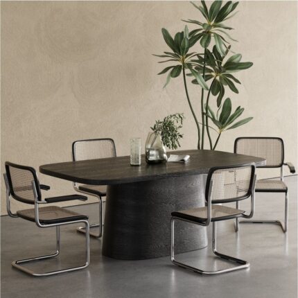Gazzini Furniture Barocco Italyan Still Oval Ahşap Yemek Masası 100X180 - Görsel 5