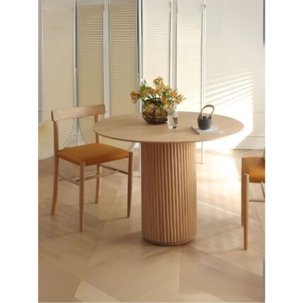 Gazzini Furniture Breeze Yuvarlak Ahşap Bohem Masa 100X100