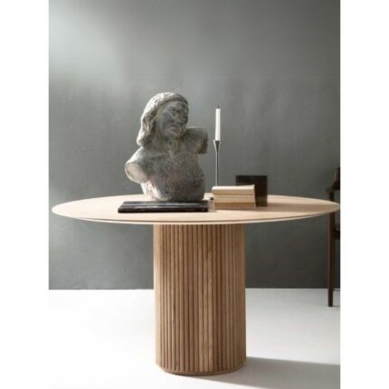 Gazzini Furniture Breeze Yuvarlak Ahşap Bohem Masa 130X130