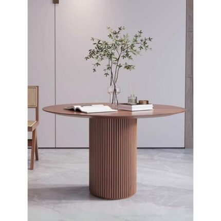 Gazzini Furniture Breeze Yuvarlak Ahşap Bohem Masa 110X110