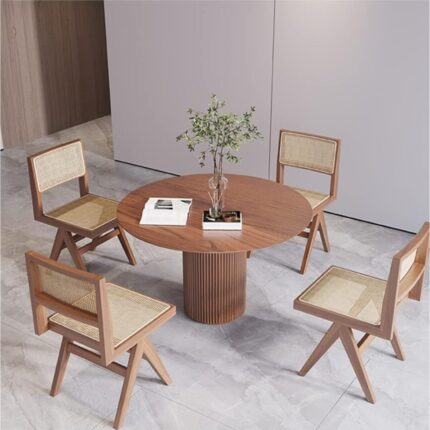 Gazzini Furniture Breeze Yuvarlak Ahşap Bohem Masa 110X110 - Görsel 5