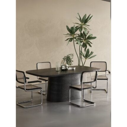 Gazzini Furniture Barocco Italyan Still Oval Ahşap Yemek Masası 100X190 - Görsel 2