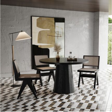 Gazzini Furniture Odessa Iskandinav Doğal Ahşap Mutfak Masası 110X110 - Görsel 4