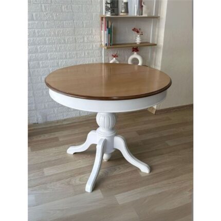 Gazzini Furniture Lindon Baba Ayak Yuvarlak Açılır Masa 90X90 - Görsel 2