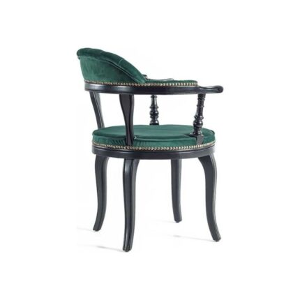 Gazzini Furniture Majesta Kapitoneli Classic Ahşap Sandalye - Görsel 2