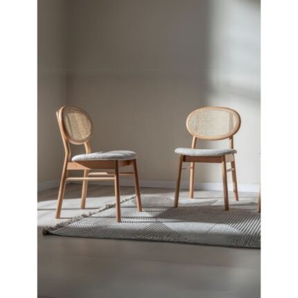 Gazzini Furniture Oslo Hasırlı Ahşap Sandalye - Görsel 2