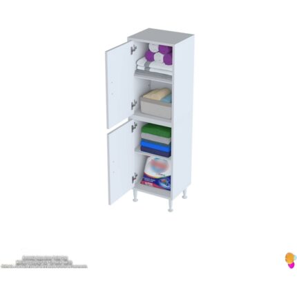 Modilayn İLKİM 50x138x32,5 cm Ekstra Düzen İçin Kullanışlı 4 Kapak 4 Bölmeli Banyo Mutfak Dolabı - Görsel 5