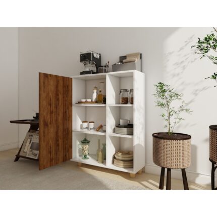 MasifMarket Çok Amaçlı Kitaplık Beyaz-Amalfi - Görsel 3