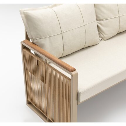 Wood House Mina Köşe Takımı Bej-Kahve (Balkon-Bahçe-Mutfak) - Görsel 3