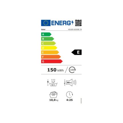 Haier HD100-A2939E-TR 10 kg Wi-Fi  Bağlantılı Isı Pompalı Kurutma Makinesi - Görsel 4