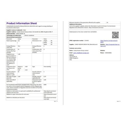 Haier HD90-A2939E-TR 9 kg Wi-Fi  Bağlantılı Isı Pompalı Kurutma Makinesi - Görsel 5
