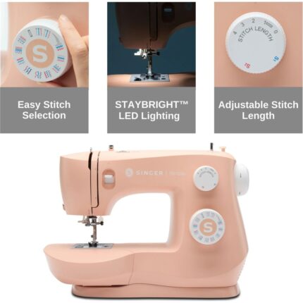 Singer Simple 3337 Blush Açık Pembe Tam Devir Dikiş Makinası - Görsel 2