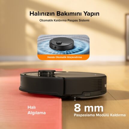 Roborock Q8 Max Pro Plus Akıllı Robot Süpürge - Siyah - Görsel 5