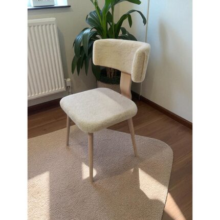 Own Home Geniş Oturum Alanına Sahip Teddy Kumaş Modern Sandalye – Salon, Mutfak, Balkon, Antre Sandalyesi - Görsel 3