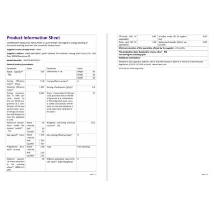 Haier HW100-B14959N1TR 10 kg Wi-Fi  Bağlantılı 1400 Devir Çamaşır Makinesi - Görsel 5