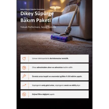 İz Teknoloji Servisi A.Ş. Dikey Süpürge Bakım Paketi (1 Yıl) - Görsel 3