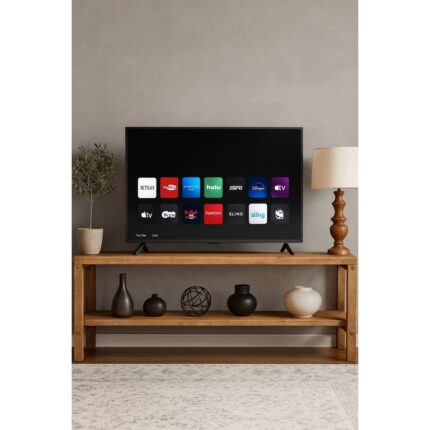 Pinoxi Ahşap Tv Sehpası Tv Ünitesi Tv Stand Eskitme Ceviz Renk - Görsel 2
