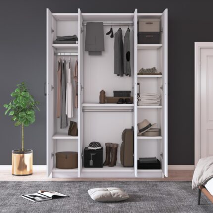 Asra Trend %100 Mdflam 4 Kapaklı Gardrop 120CM G-08 - Görsel 2