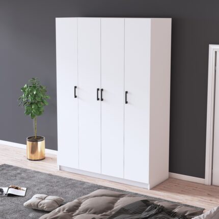 Asra Trend %100 Mdflam 4 Kapaklı Gardrop 120CM G-08 - Görsel 3