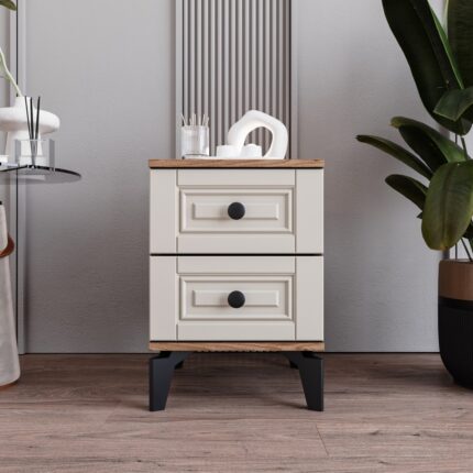 Monzio Terra 2 Çekmeceli Komodin Tamamı Mdf (Aytaşı)