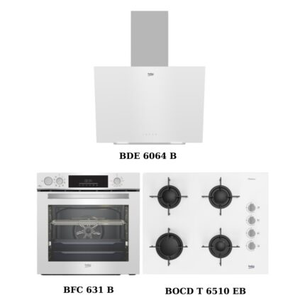 Beko Beyaz Cam Digital Ankastre Set (Bde 6064 B + Bocd T 6510 Eb + Bfc 631 B)