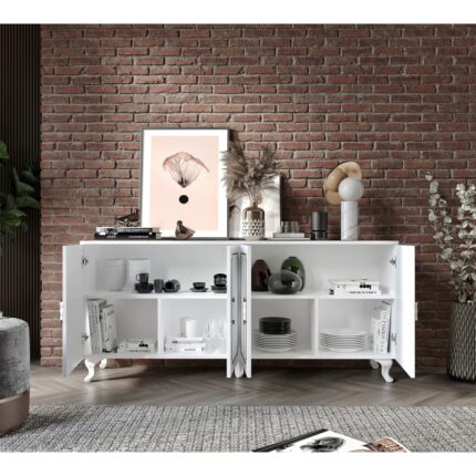 Stil 4 Kapaklı Çok Amaçlı Modern Konsol - Tamamı Mdf - Görsel 3