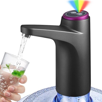 Deming Galonluk Şişe Için Su Sebili, Dıy Kantitatif Su Pompası, 3 Renkli Güç Işığı, Taşınabilir USB Şarjlı Elektrikli Şişe Pompası, 2-5 Galonluk Sürahiler Için Ev Kampı Için Çok Amaçlı Da (Yurt Dışından)